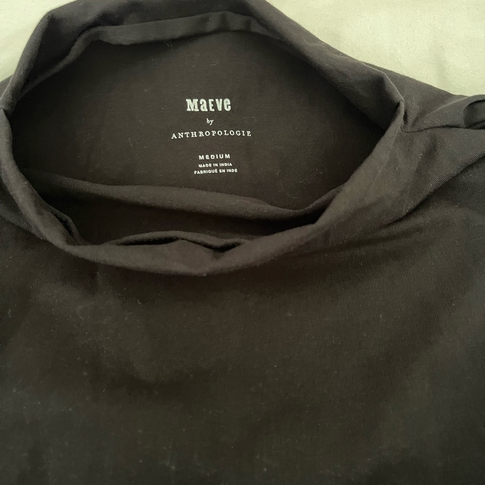 Maeve Black Side Gather Top